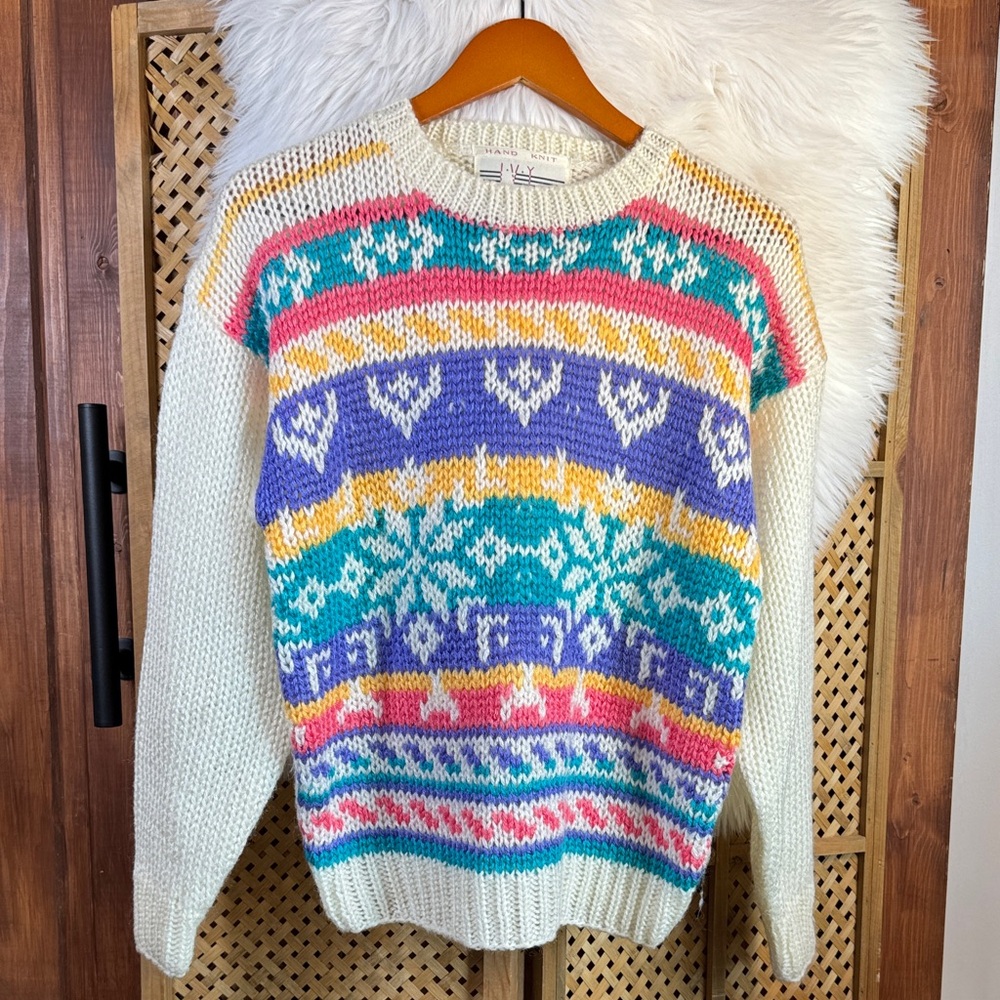 Vintage Multicolor Knit Sweater